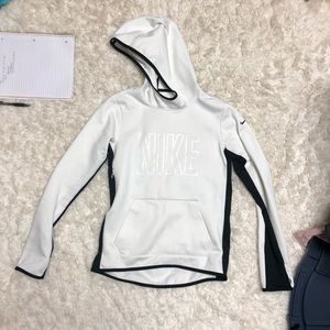 Nike thermal white/black hoodie size S